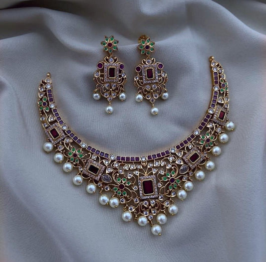 Super Karuna Look Antique Chocker Set